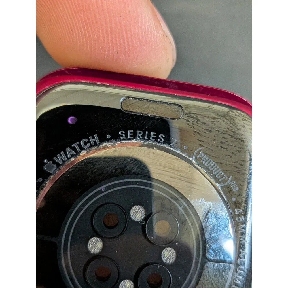 Apple Watch Series 7 45mm Red Case Turns On **Locked - As Is